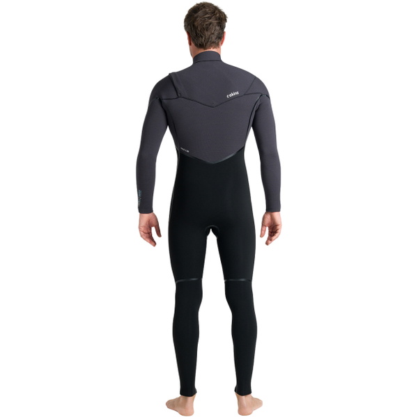 2026 C-Skins Mens Nuwave Wired 5/4mm Chest Zip Wetsuit CWI54MC - Black / Meteor / Blue